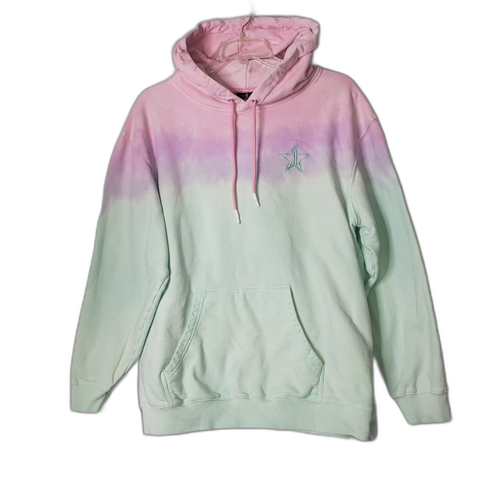 JEFFREE STAR Hoodie Hooded Tie Dye Sweatshirt Pink Blue Womens Plus Size 3X